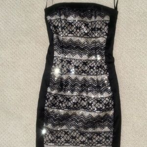Sparkly Black Jessica McClintock Cocktail Dress